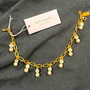 NWT Katespade pearl charm bracelet